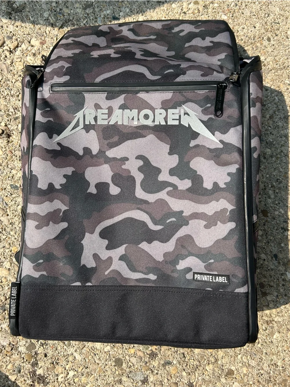 Private Label Dreamore Shoe Travel Camouflage Men’s Backpack Gray Camo